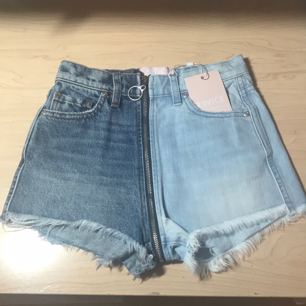 High waisted jean shorts